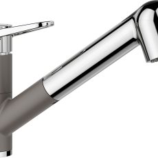 Blanco WEGA-S II SILGRANIT®-Look HD csaptelep kihúzható zuhanyváltós fejjel vulkánszürke/króm - 526983