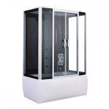 Emilia 85x150 cm szögletes hidromasszázs kádkabin elektronikával Black - HTSR-150B - Image 9
