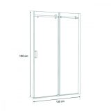 Bold 130x195 cm görgős zuhanyajtó - LB130 - Image 10