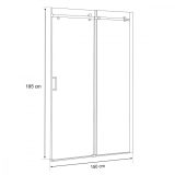 Bold 150x195 cm görgős zuhanyajtó - LB150 - Image 10
