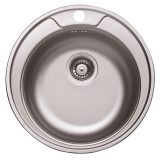 Livinox RONDO EC-145K rozsdamentes egymedencés kör mosogató Ø490 mm