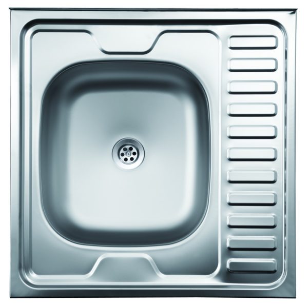 Livinox N-109K mini csepptálcás, teletetős rozsdamentes mosogató 600 x 600 x 130 mm