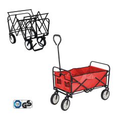 Összecsukható kerti strandkocsi piros - LSZK0101-RED