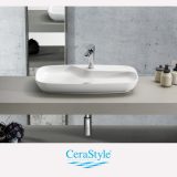 CeraStyle NOVA - PULTRA ültethető - Top Counter - porcelán mosdó - 70 x 43 cm - Image 4