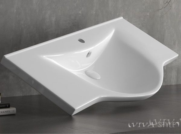 Sanovit ALBATROS - porcelán mosdókagyló - 80 x 46 cm - 10080-KL - Image 2