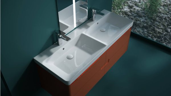 Sanovit LUXURY - porcelán mosdókagyló - dupla - 120 x 46 cm - 11120-KL - Image 3