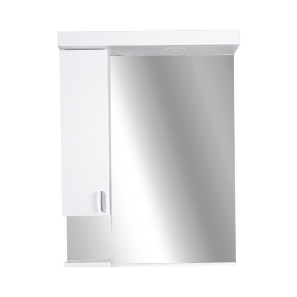 Viva STYLE Tükrös fürdőszobai szekrény LED világítással - BALOS szekrénnyel - 75 x 97 x 17 cm - 1E750BAL