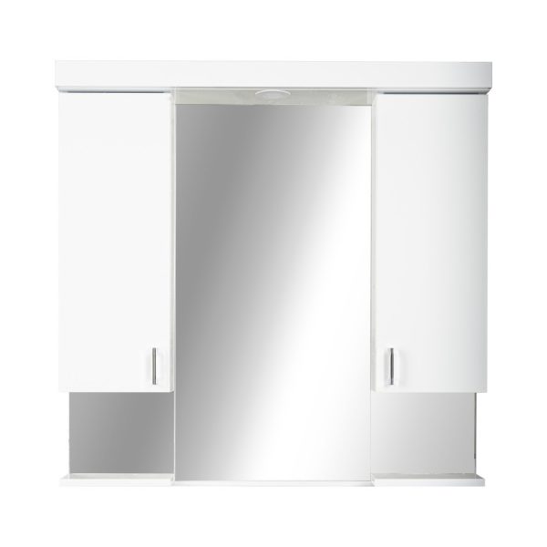 Viva STYLE Tükrös fürdőszobai szekrény LED világítással - DUPLA szekrénnyel - 80 x 99 x 17 cm - 2E800