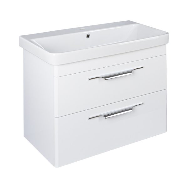 TMP LUX 80 fali fürdőszobabútor - Sanovit LUXURY - 11080 porcelán mosdóval - 80,5 x 46 cm - Image 2