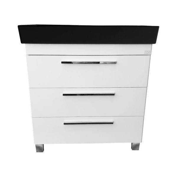 TMP TRIO lábon álló fürdőszobabútor CeraStyle SHARP FEKETE mosdóval - 100 x 48 cm - 400709VB012A32U05 - Image 4