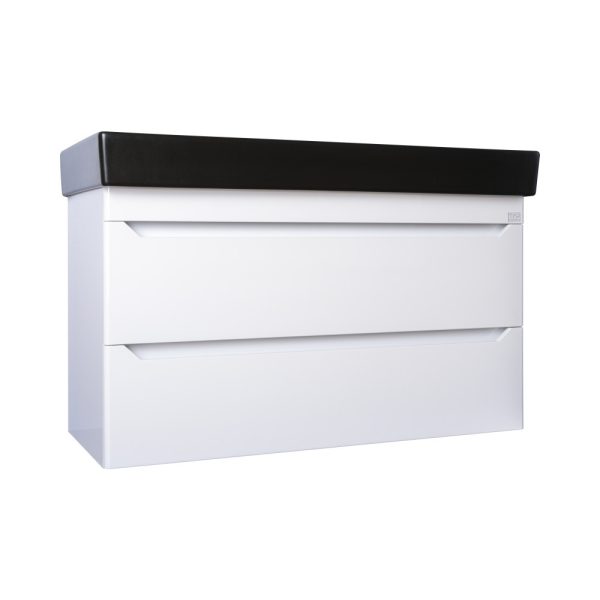 TMP SHARP fali fürdőszobabútor CeraStyle SHARP - FEKETE mosdóval - 1 csaplyukkal - 100 x 48 cm - Image 2