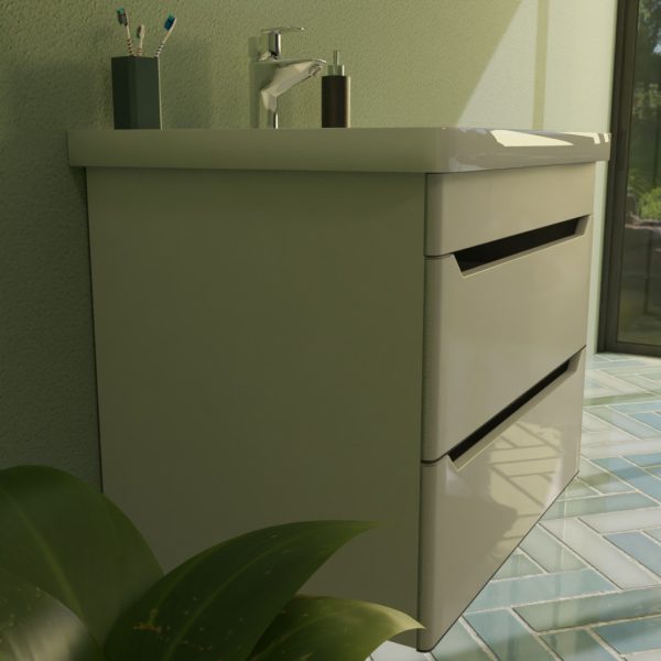 TMP SHARP 100 fehér fali fürdőszobabútor Sanovit SOFT - 13100 porcelán mosdóval - 101 x 45,5cm - 400867 - Image 6