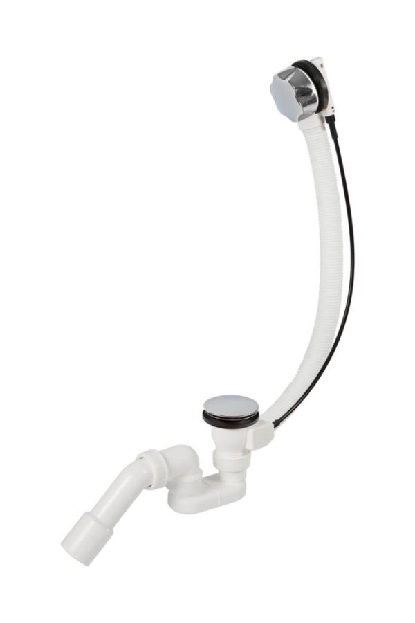 CR Automata kádleeresztő szifon- KRÓM túlfolyóval - átm. 70 mm KRÓM takaróval 5012FPL_02