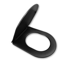 Viva FEKETE BRILLA SLIM L WC ülőke - duroplast - lecsapódásgátlós - levehető klikk - 42 x 36,5 cm - 51CL8002