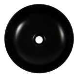 EROS RAISE - PULTRA ültethető - Top Counter - porcelán mosdó - MATT FEKETE - O - Ø 41 cm - Image 3