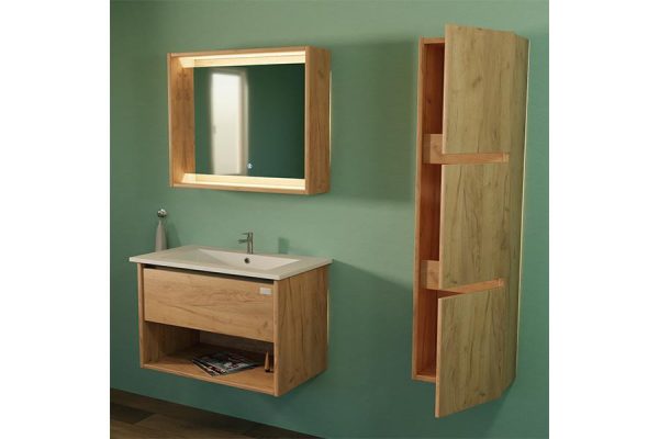 TMP NORD Craft 60 fali függesztett fürdőszobabútor - SKY E-8099-60 porcelán mosdóval- 61 x 46 cm - Image 4