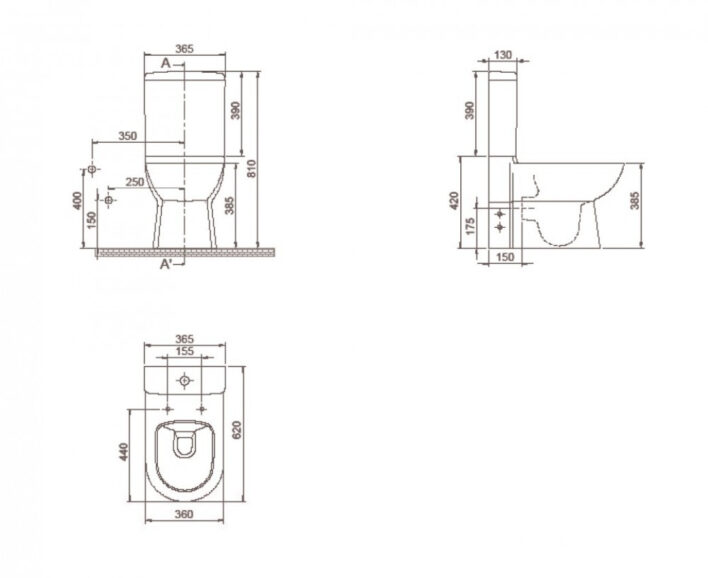 CeraStyle BELLA monoblokk WC - WC tartály - öblítőszelep - mély öblítésű - Image 2