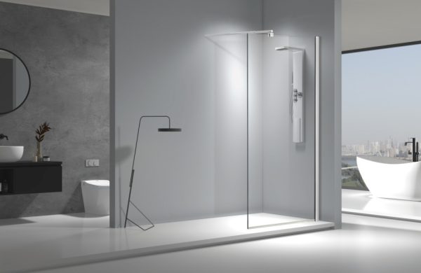 Viva AQUA Max WALK IN zuhanyfal - 8 mm vízlepergető víztiszta üveg - 90 x 200 cm - 8WIF_90