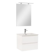 Vario Forte 60 komplett fürdőszoba bútor fehér-fehér színben -Vario001-k