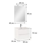 Vario Forte 60 komplett fürdőszoba bútor fehér-fehér színben -Vario001-k - Image 3