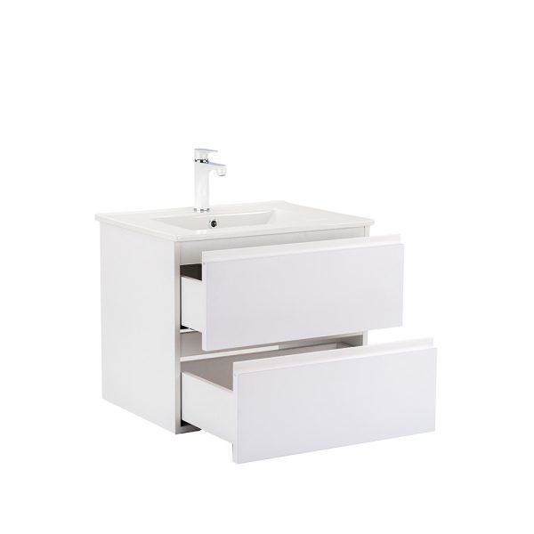 Vario Pull 60 komplett fürdőszobabútor fehér-fehér színben - Vario019-k - Image 5