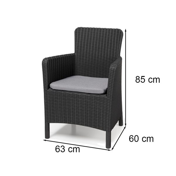 Trenton műrattan kerti fotel - 226453 - Image 2