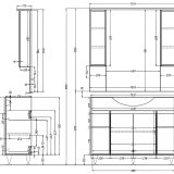 Bianca Plus 105 felsőszekrény, magasfényű fehér színben - B105FMFFMFF - Image 2