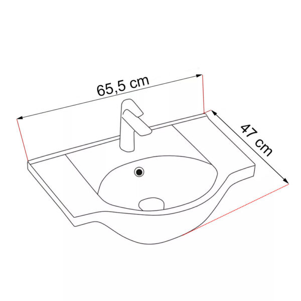 Bianca Plus 65 komplett fürdőszoba bútor - B65MFFMFFJ - Image 4