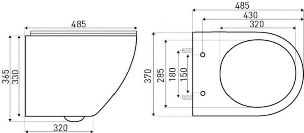 Delos WH fali rimless WC soft-close ülőkével - DELOSWH - Image 2
