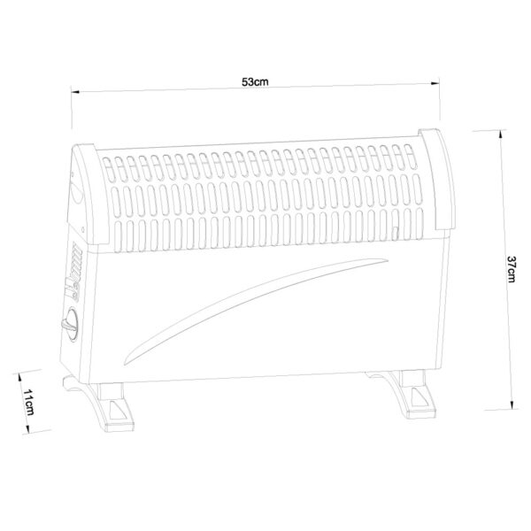 Kolumbo elektromos fűtőtest 750W / 1250W / 2000W - DL01S - Image 3