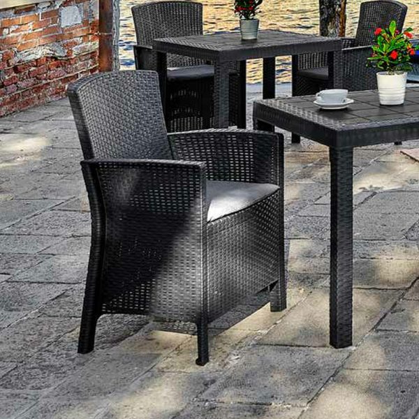 Lima műrattan karfás szék - LBILSZ-GRA - Image 6