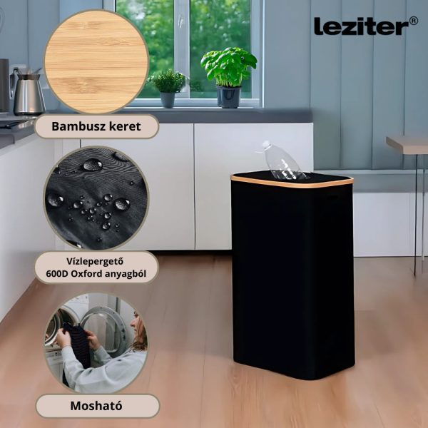 Szelektív palackgyűjtő 100l fekete - LPGY-100-BL - Image 4