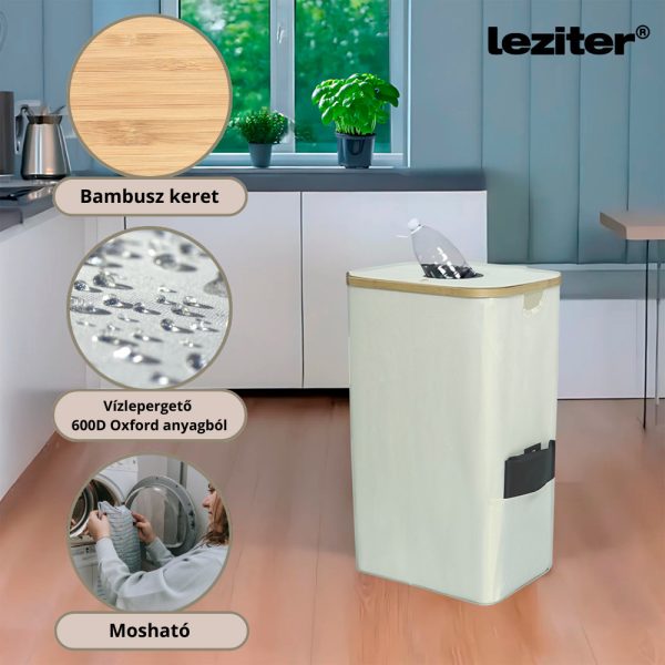 Szelektív palackgyűjtő 100l fehér - LPGY-100-WH - Image 4
