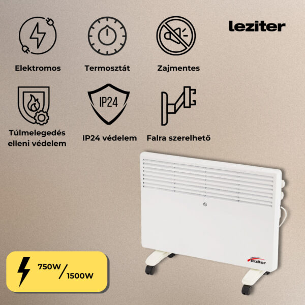 Asama elektromos fűtőtest 750W/1500W - PN1500 - Image 5