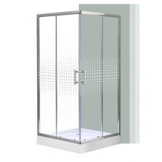 Spirit Mátrix 80x80 cm szögletes zuhanykabin, zuhanytálcával - SM80A_AKSZ80ZT