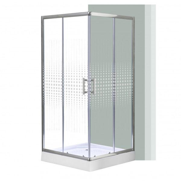 Spirit Mátrix 80x80 cm szögletes zuhanykabin, zuhanytálcával - SM80A_AKSZ80ZT