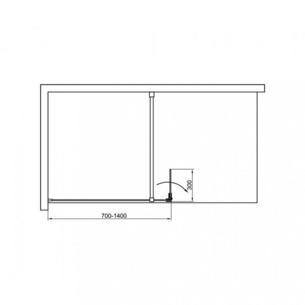 Walker 90x195 cm Walk in zuhanyfal - WI01-90 - Image 7