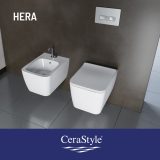 CeraStyle HERA fali WC - MATT FEHÉR - rimless - perem nélküli - rejtett szerelésű - mély öblítés - HC01706PN04 - Image 5