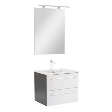 Vario Clam 60 komplett fürdőszobabútor antracit-fehér színben - Vario031-k