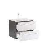 Vario Clam 60 komplett fürdőszobabútor antracit-fehér színben - Vario031-k - Image 5